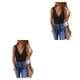 thumbnail image 3 of Minnieouse Camisetas sin mangas para mujer con capas fáciles para cualquier ocasión, camiseta sin mangas para mujer, blusa informal transpirable Negro 3XL,1 2piezas, 3 of 6