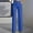 Blue, variant on Plus Size Wide Leg Pants Women's High Elastic Waisted in the Back Business Work Trousers Long Straight Suit Pants Army Green L(L)