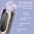thumbnail image 2 of Bentgo Flip 2-in-1 Straw & Chug Leak-Proof Insulated Water Bottle, 24 fl oz (Lilac Cloud), 2 of 7