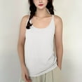 thumbnail image 3 of UPPADA Cotton Tank Top for Women Solid Color Basic Sleeveless Tank Shirt Soft Cotton Rib Tank Tops Casual Dressy Yoga Tops,Tank Tops for Women 2025 Loose Fit White,XXXXXL, 3 of 7