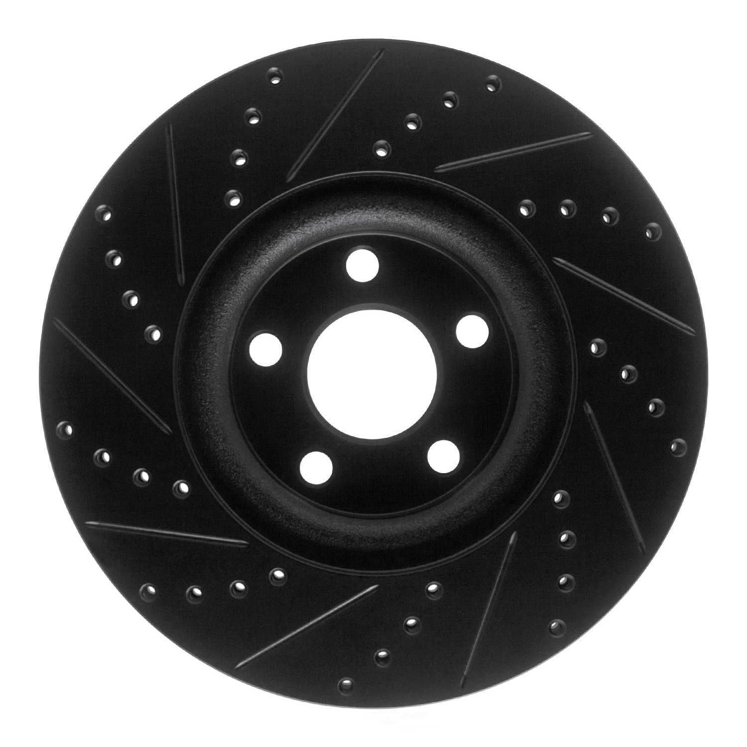 Dynamic Friction Company 633-54264R DFC Brake Rotor - Drilled And Slotted - Black