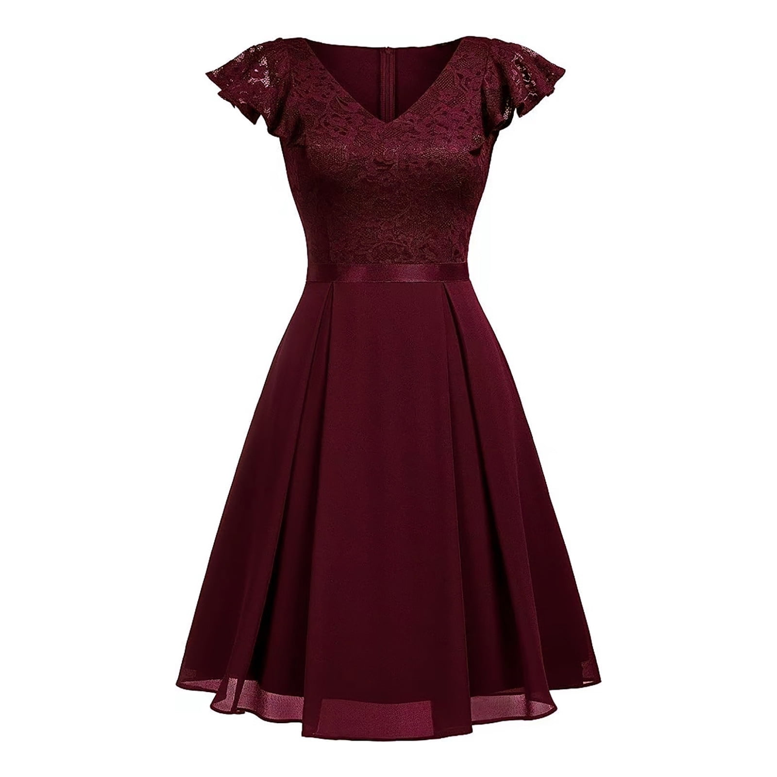 Sweet Elegant Solid Lace V Neck Vest Dress Dresses Sweet Elegant Solid Lace V Neck Vest Dress Dresses