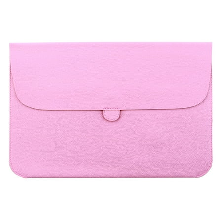 Solo 15.4 Leather Laptop - Computer PU Leather Protective Case Laptop Sleeve Pink for MacBook 15.4 Inch