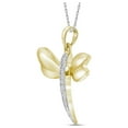 thumbnail image 2 of 10k Yellow Gold Diamond-accented Dragonfly Womens Winged Bug Insect Charm Pendant .03 Cttw, 2 of 2