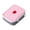 Pink, variant on Small Zipper Storage Pouch Oxford Fabric Cosmetic Case with Heart Design, Portable Travel Organizer for Accessories, Pink and Grey