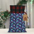 thumbnail image 5 of Rocae Skull flower tie dye Print Christmas Drawstring Linen Gift Bag with Drawstrings Treat Bag Goody Present Bags for Christmas Party Favor, 5 of 8