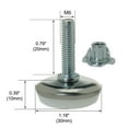 thumbnail image 2 of M6x0.79"x1.18" Screw on Furniture Glide Leveling Feet w T-nut 16pcs, 2 of 8