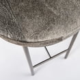 thumbnail image 6 of Millie 16.5L x 18.0W x 26.0H Gray Hair On Leather Hide Stool, 6 of 11