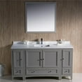 thumbnail image 5 of Fresca Oxford 60" 3-drawer Traditional Wood Bathroom Vanity in Gray, 5 of 7
