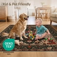 thumbnail image 4 of ODIKA 5'x7' Ultra-Soft Area Rug, Boho Faded Vintage Scrollwork Tone Retro Dining Under Table Cottagecore None Washable, Bare feet friendly, Silk-Touch for Bedroom Home office, 4 of 7
