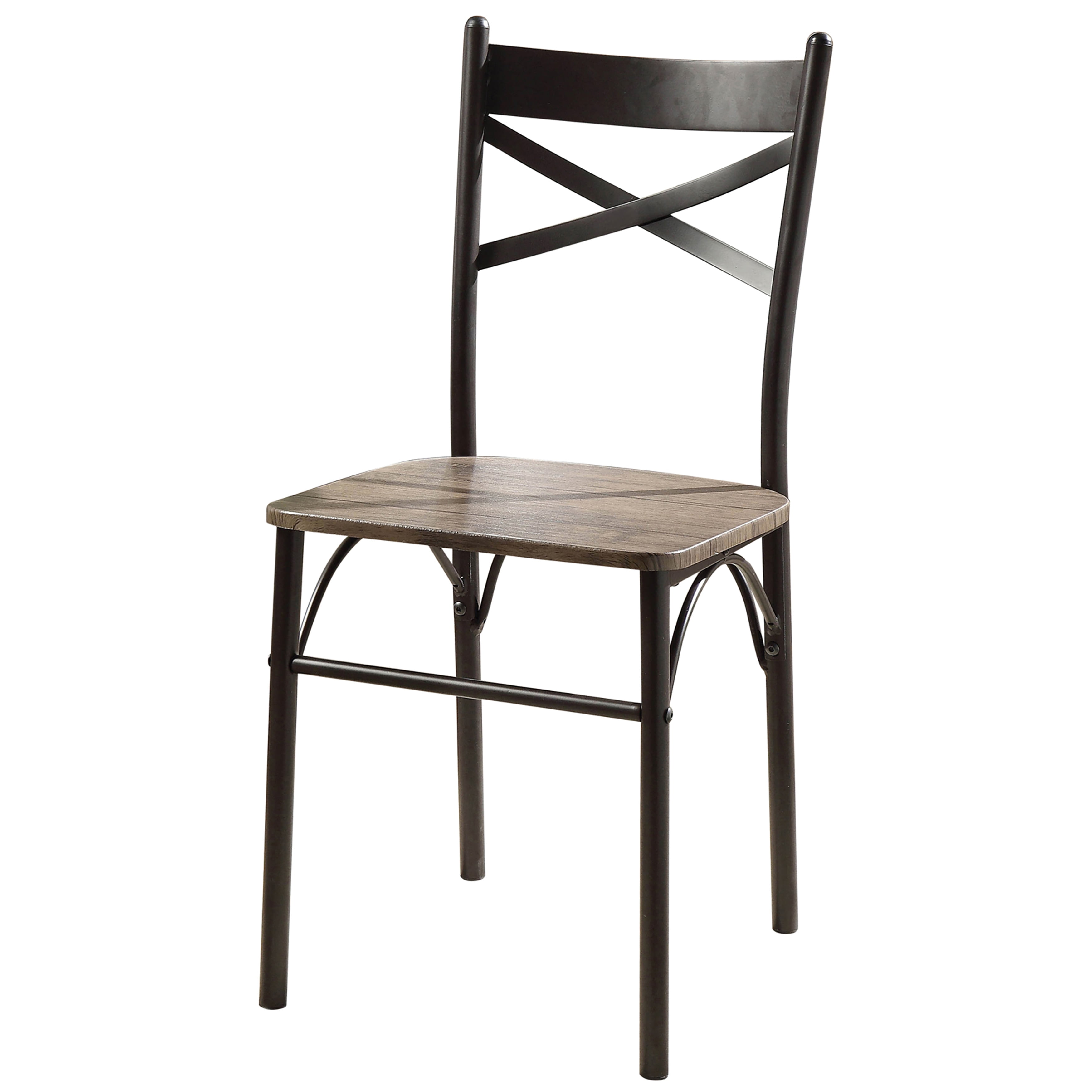 Furniture of America Palmer Industrial 3-Piece Dining Set, Antique Brown