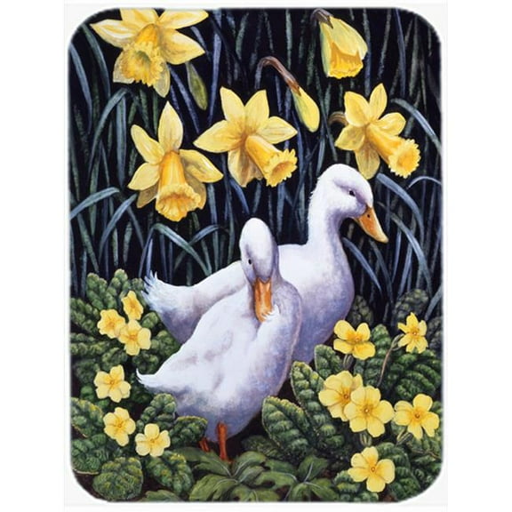 Ducks by Daphne Baxter Glass Large Cutting Board