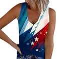 thumbnail image 2 of Brqkzdu American Flag Henley Tank Top for Women Red White and Blue Print Crew Neck Sleeveless Ribbed Knit Shirts 4th of July Top Loose Fit Casual Independence Day Tank, 2 of 5