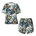 thumbnail image 5 of Wukai Hawaiian Style Women's Pajama Set,Short-Sleeve Top and Shorts with Elastic Waistband and Pockets for Loungewear, Yoga, and Casual Wear-XX-Large, 5 of 8