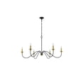 thumbnail image 6 of Rohan 48 inch chandelier in matte black and brass, 6 of 10