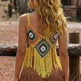 thumbnail image 5 of Haivin Women's Crochet Color Block Tank Top with Fringe, Casual Sleeveless Blouse for Summer, Beach and Daily Wear, 5 of 5