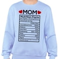 thumbnail image 2 of Mom Nutrition Facts Sweatshirt Unisex 2X-Large Light Blue, 2 of 5