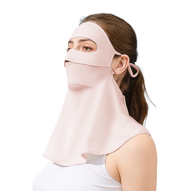 Sun Protection Guard Quick-Drying Fabric Ice Silk Face Guard with Breathable Mesh Cooling Fabric Full Coverage Extended Neck Gaiter Face Guard