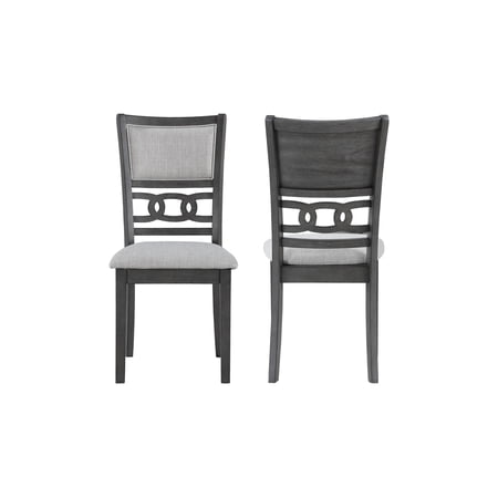 New Classic Furniture Gia 19.5" Wood/Fabric Dining Chair - Light Gray (Set of 2)