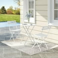 thumbnail image 6 of Patio Table and Chairs Set of 2, 3 Piece Patio Bistro Sets, Small Outdoor Furniture Dining Set with Coffee Table, Metal Balcony Furniture Sets for Apartments/Porch/Pool/Garden/Backyard/ Deck, 6 of 8