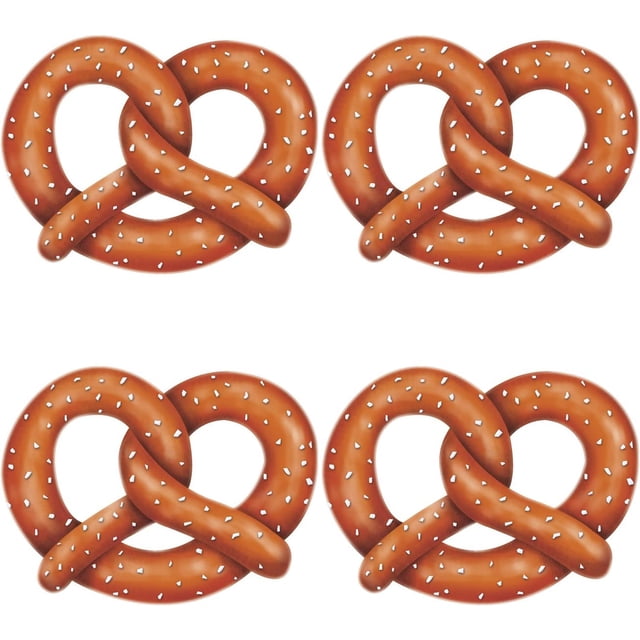 Beistle 54367 4-Pack Pretzel Cutouts, 11-Inch