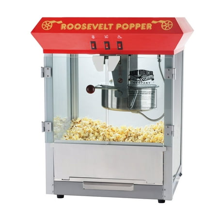 Red Roosevelt 8-oz Antique-Style Popcorn Machine