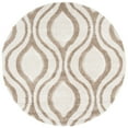 thumbnail image 4 of SAFAVIEH Florida Declan Geometric Swirls Shag Area Rug, Ivory/Beige, 6' x 9', 4 of 8