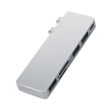 MANNYA 6-in-1 USB C Hub Adapter Docking Station USB-C and 2 USB-A 5Gbps Data Ports