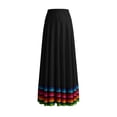 thumbnail image 4 of Women's Tennis Skirts Summer Women’s Bohemian Flowy Mexican Skirt Elastic Waist Summer Casual Wear Black 5XL, 4 of 4
