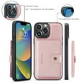 thumbnail image 6 of Allytech 2 in 1 Detachable Wallet Case for iPhone 14 Pro, [Support Wireless Charging] [4 Card Slots & 2 Cash Pocket], Retro PU Leather Magnetic Closure Shockproof Anti-Drop Slim Case, Pink, 6 of 8