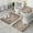 Brown Geometric Diamond, variant on Brown Ethnic Stripe Pattern Bathroom Rugs Sets 3 Piece,Toilet Cover Set,Absorbent Non Slip Bathroom Mats Sets with U-Shaped Contour Rug Toilet Rug Set