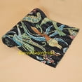 thumbnail image 3 of Indian Handmade Twin Size Peacock Print Black Cotton Kantha Bedspread Bedding Blanket Throw, 3 of 5