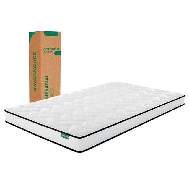 Colchón Individual Kingshouse Espuma de Alta Densidad 12 cm blanco