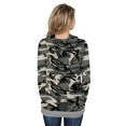thumbnail image 3 of Sudadera Onlypuff con bolsillo canguro para mujer, sudaderas con capucha, camuflaje, 3 of 4