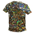 thumbnail image 4 of ICHUANYI Men's Casual Short Sleeve Crew Neck Geometry Print T Shirt Tee Outdoor Daily Vacation Shirts Cloth New Trending, 4 of 6