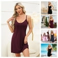 thumbnail image 6 of Sleeveless Nightgowns for Women O Neck Camisole Chemise Nightgown Adjustable Spaghetti Strap Racerback Sleep Dress Sexy Sleepwear Dress for Women, S-XXL, 6 of 11