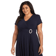 thumbnail image 3 of R&M Richards Plus Short-Sleeve Faux-Wrap Dress, 3 of 3