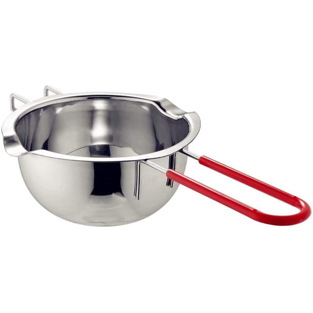 Bouilloire Double en Acier Inoxydable 600Ml avec Poignée Résistante à la Chaleur pour Faire Fondre Beurre Chocolat Fromage Caramel