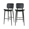 thumbnail image 2 of Flash Furniture Kenzie Square Adjustable Mid Back Barstool, Black, 2 of 14