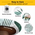 thumbnail image 3 of Elastic Fitted Round Tablecloth, Boho Geometric Waterproof Stretch Table Cover for 36"-44" Tables, Aqua Ethnic Abstract Stripes Leaves Washable Outdoor Tablecloths for Patio, Picnic, Camping, 3 of 9