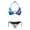 Blue Gold Marble Print, variant on Rainbow Mermaid Scale Two Piece Bikini Set Long-Lasting Halter String Ladies Bathing Suit Swimwear for Summer Vacation
