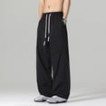 thumbnail image 2 of NIEWTR Mens Training Sweatpants Solid Tone Drawstring Waist Pockets Joggers Casual Sport Pants Lightweight Breathable Trousers(A-Black,5XL), 2 of 8