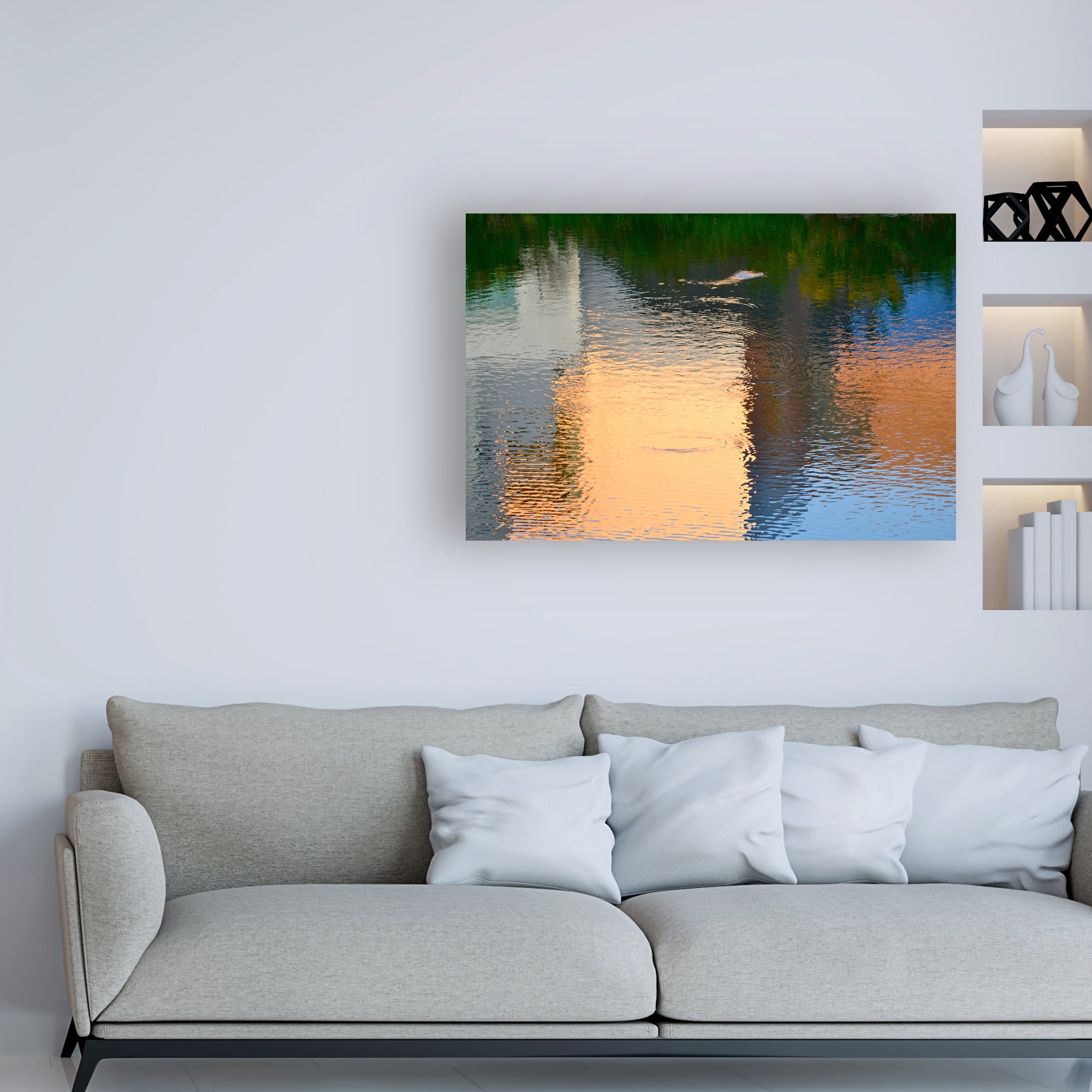 Trademark Fine Art 'Reflection on the Iowa River No. 1' Canvas Art by Ulpi Gonzale