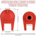 thumbnail image 2 of 10PCS Toilet Flapper Replacement Kit Universal Toilet Plug Flapper with Stainless Chain for 2 Inch Flush Valves, Water Saving, 2 of 7