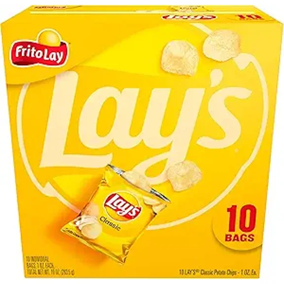 Frito Lay's Classic Potato Chips Bags, 1 Oz, 10 Ct