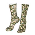 thumbnail image 6 of KLL Butterflies And Peacock Feathers Print Womens Crew Socks Athletic Middle Tube Long Socks Novelty Socks Gifts For Men, 6 of 7