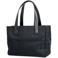 thumbnail image 1 of Pre-Owned Chanel New Travel Line Tote PM Coco Mark Handbag Nylon Jacquard Black A20457 Women's, 1 of 7