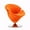 Orange and Polished Chrome, variant on Manhattan Comfort Tulip Velvet Swivel Accent Chair in Orange/Chrome