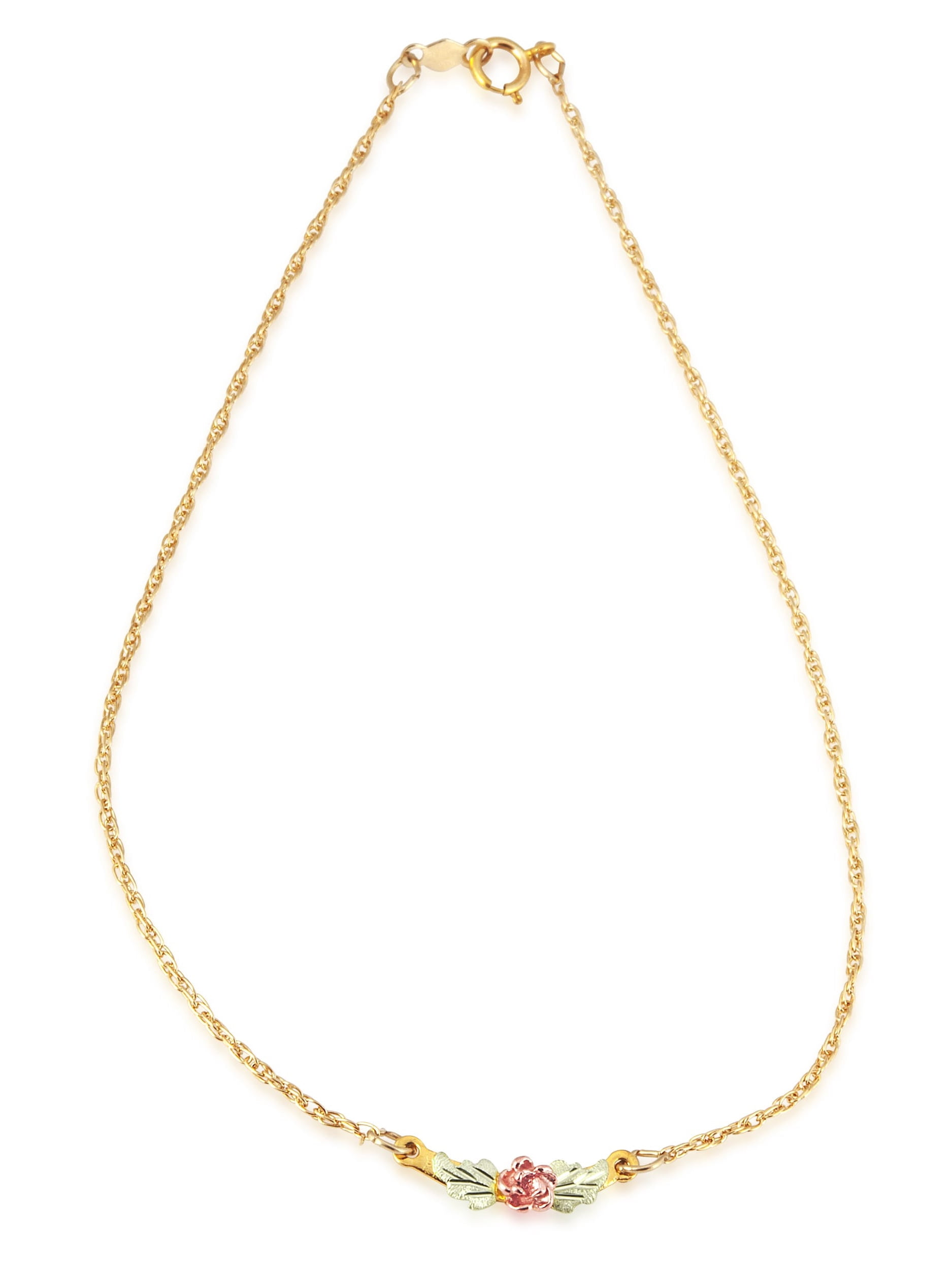 Black Hills Gold  Rose Ankle Bracelet