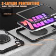 thumbnail image 2 of SaniMore Case for iPad Mini 6 8.3", with Shoulder Strap Pencil Slot Hybird PC TPU Back Cover 360° Ratating Handle Bracket Shockproof Anti-fall Rugged Kids Shell, Black, 2 of 18